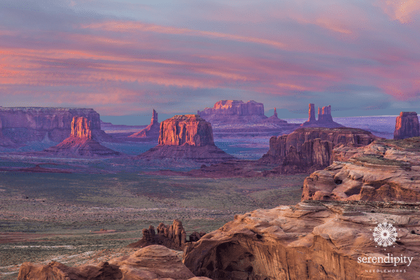 Moorish stitch is a terrific choice for stitching skies at sunrise or sunset.