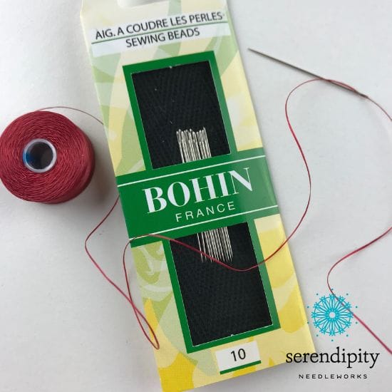 Bohin beadinge needles, sizes 10 and 12