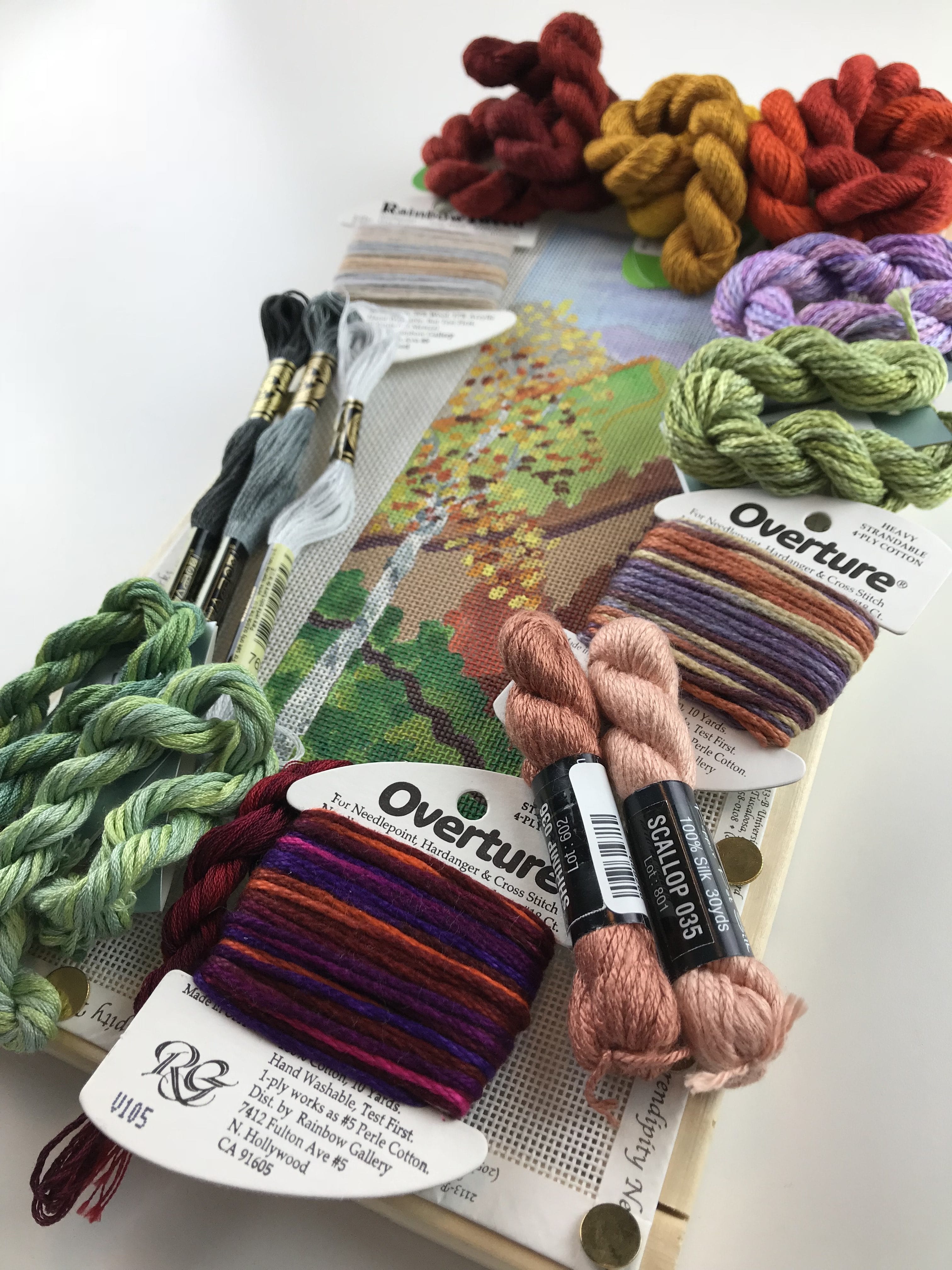 This canvas by Julie Mar vividly captures fall in the Appalachian mountains.