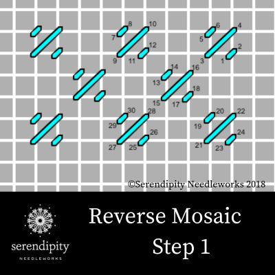 Reverse Mosaic Stitch - Step 1