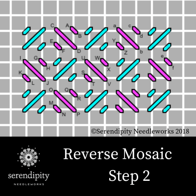 Reverse Mosaic Stitch - Step 2