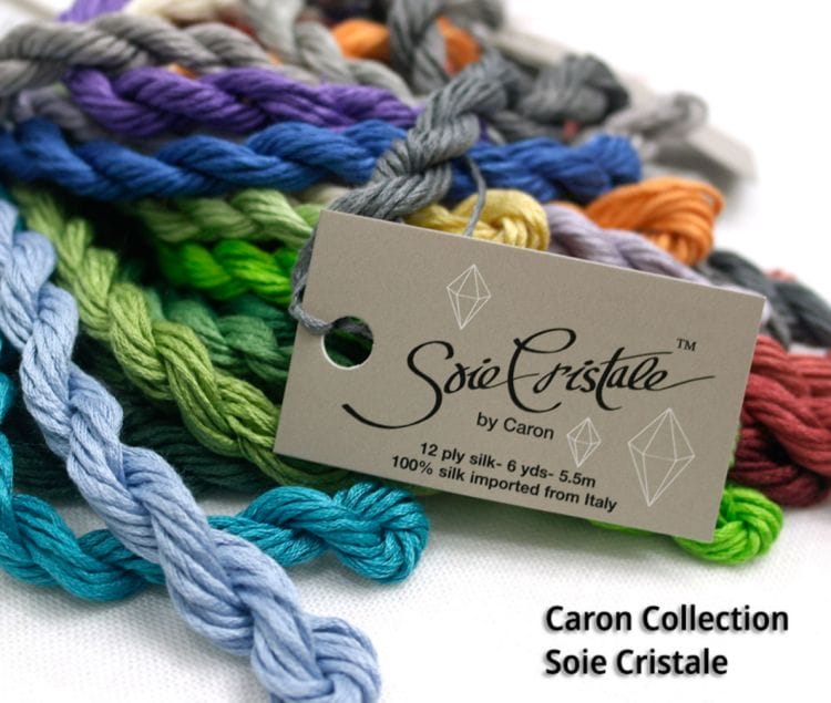 Soie Cristale, by The Caron Collection, is a 12-strand divisible silk embroidery thread.