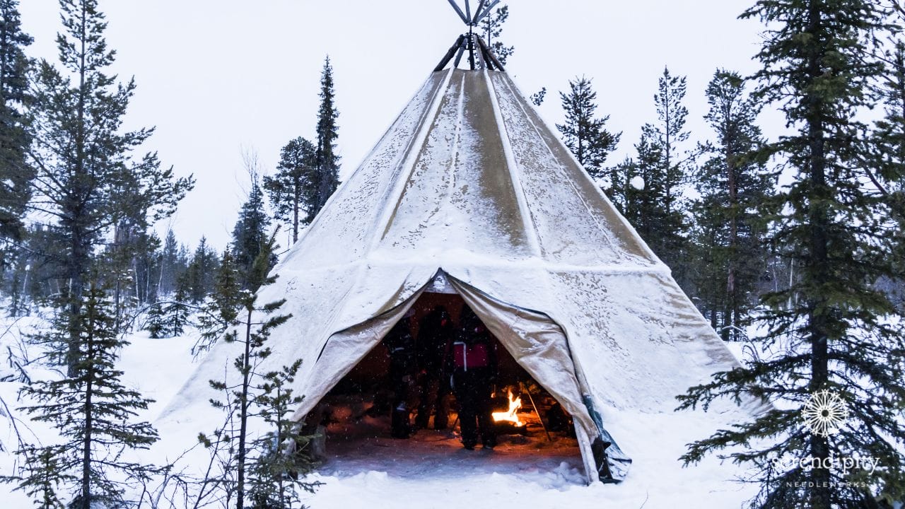 A lavvu is the traditional shelter for the Sámi people.