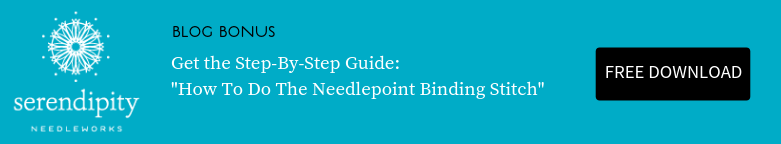 Click here to get your step-by-step guide for how to do the needlepoint binding stitch.