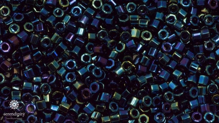 A hex bead has six sides.