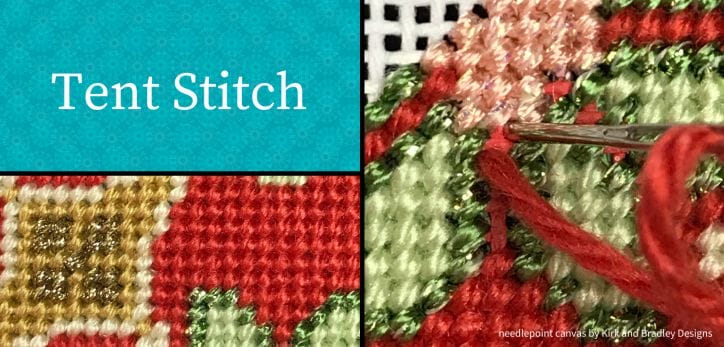 Tent stitch is the main stitch you'll use when you learn to needlepoint.