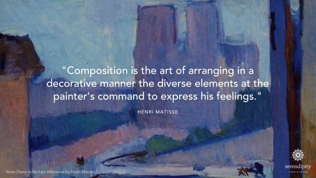 "Composition is the art of arranging in a decorative manner the diverse elements at the painter's command to express his feelings." - Henri Matisse