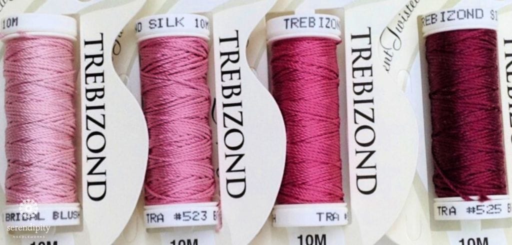 Trebizond is a pure filament silk thread.