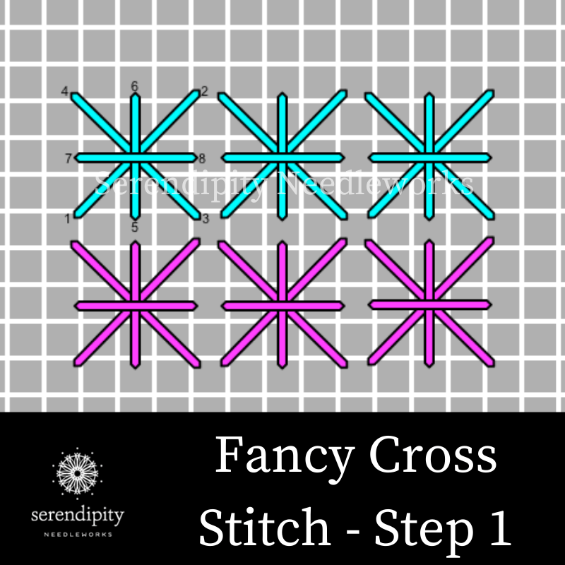 fancy cross stitch - step 1