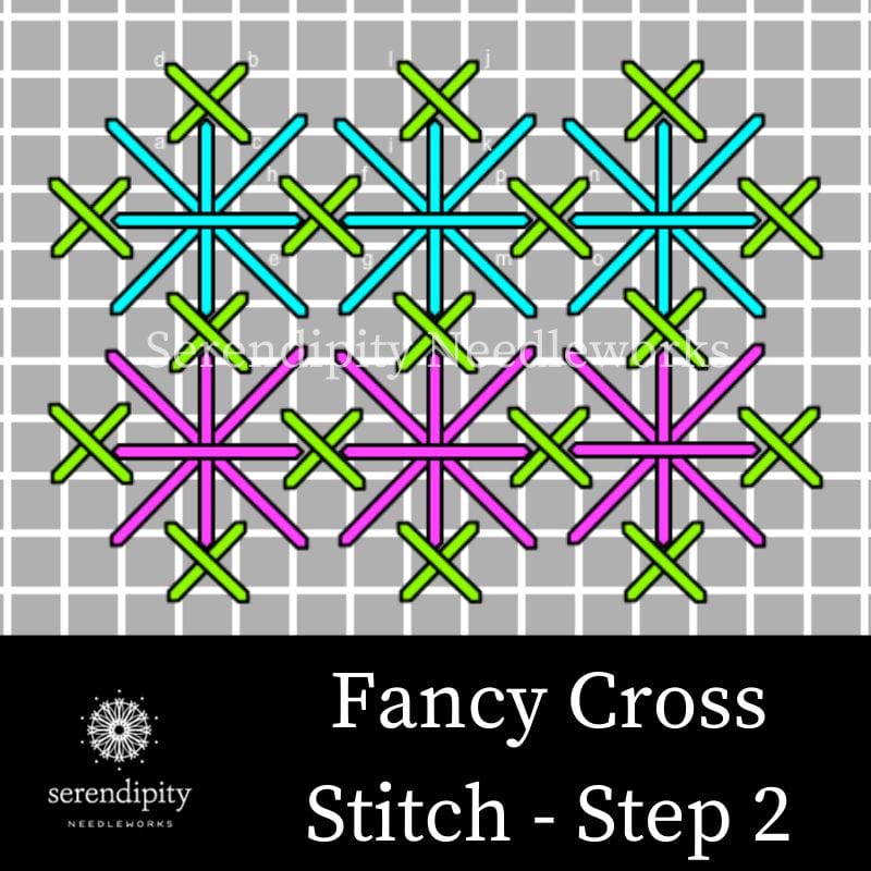 fancy cross stitch - step 2