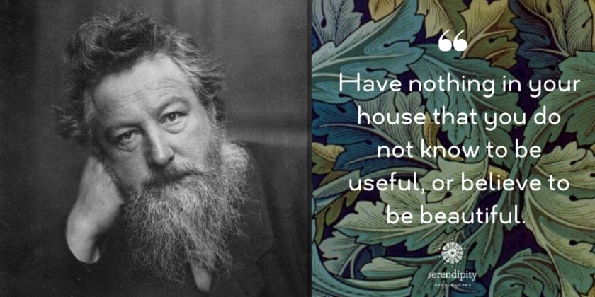 De-stashing your needlepoint is easy when you follow William Morris' "golden rule". 