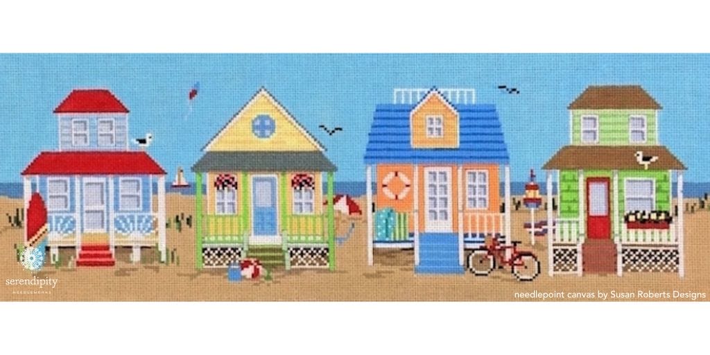 Straight stitches are a terrific way to add texture to your needlepoint projects.