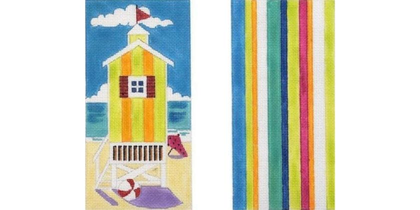 Straight stitches are a terrific choice for adding texture to your needlepoint canvases.
