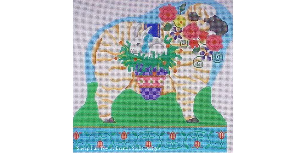 This cutie pie canvas from Brenda Stofft Designs is the perfect project to try out some loop stitches.