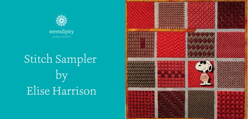 Stitch samplers are a terrific way to learn new canvas embroidery stitches.