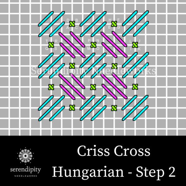 Criss-Cross Hungarian Stitch - Serendipity Needleworks