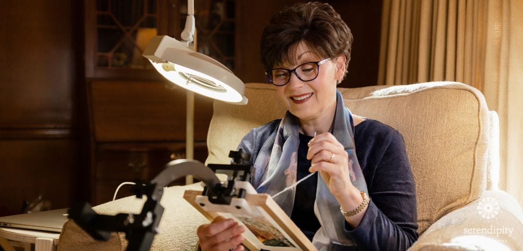 The Needlework System 4 TravelMate floor stand is one of my all-time favorites!