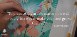 Needlepoint is a form of self care.