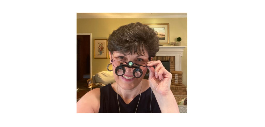 Wearing my CraftOptics glasses...