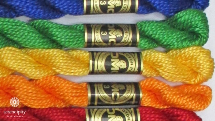 Lot of 10 Skeins of DMC Pearl Cotton Embroidery Needlepoint Thread Mixed  Colors