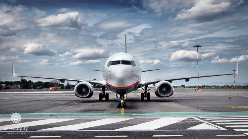 Traveling with needlepoint by plane can present its own set of challenges.