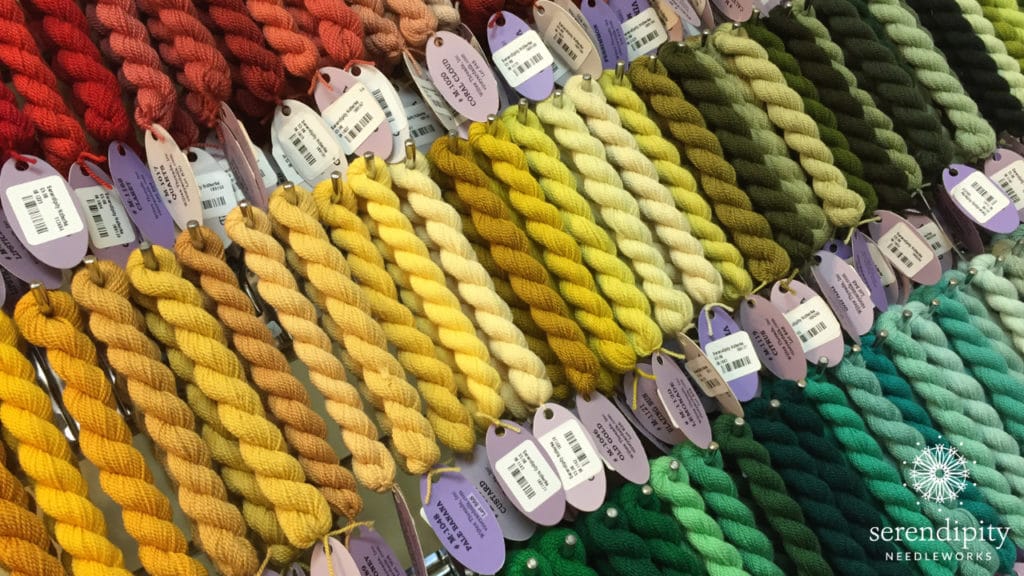 Wool is the traditional needlepoint thread.