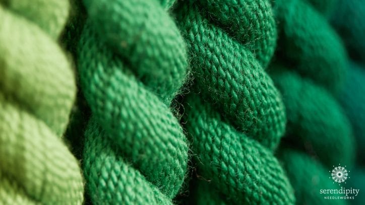 Vineyard Merino wool is a terrific wool needlepoint thread for wearables. 