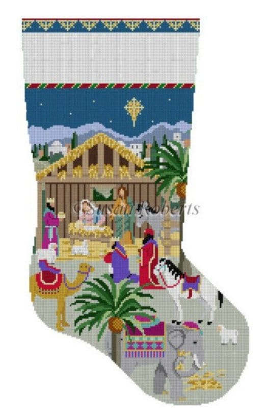 This nativity stocking from Susan Roberts Designs is next up in the queue for me!