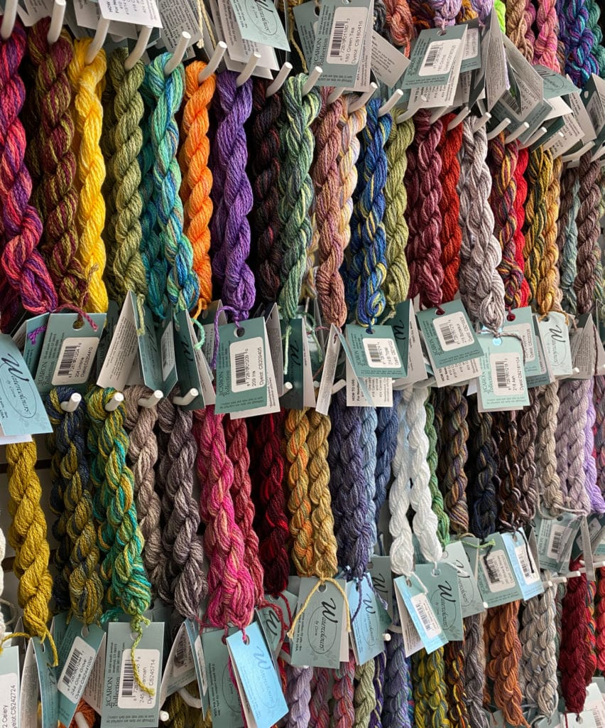 Watercolours is a beautiful hand painted thread from The Caron Collection.