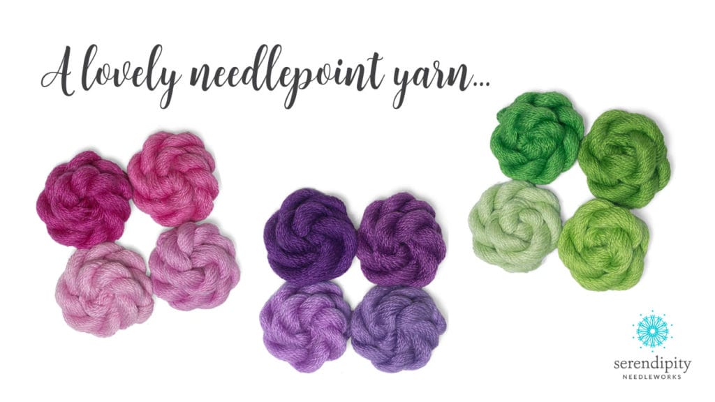 Silk and Ivory thread is a lovely needlepoint yarn.