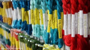 Needlepoint Inc Silk is a lovely divisible silk thread that features a wide array of colors that are especially well suited for creating subtle shading on a needlepoint canvas.